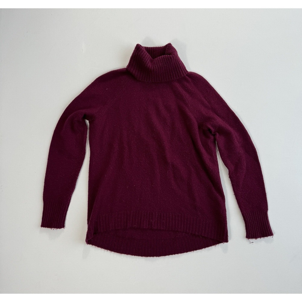 J Crew Women XXS Wool Alpaca Sweater Turtleneck Pullover Pink Purple Knit